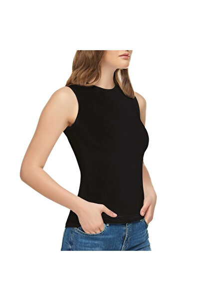 Tutku Elit Women's White Women's Elastane Zero Sleeve T-shirt