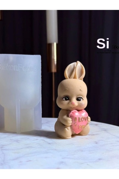 SiliconForms Силиконова форма Зайче със сърце