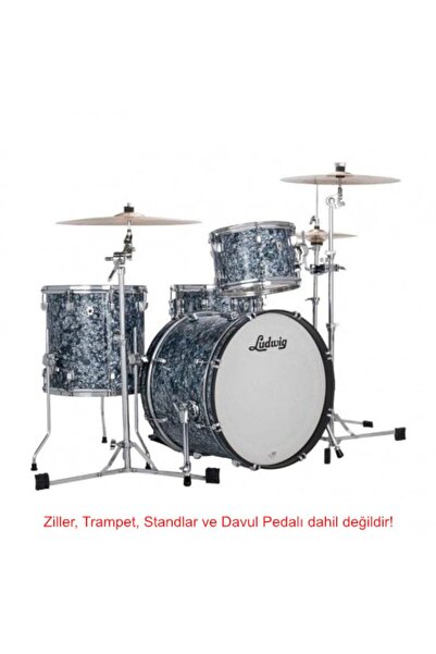 Ludwig Neusonic Downbeat Steel Blue Pearl Davul Shell Set