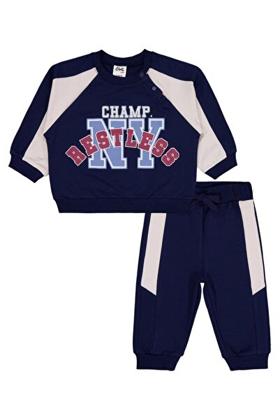 Civil Baby Restless Baskılı 6-18 Ay Takım - Lacivert 9-12 Ay