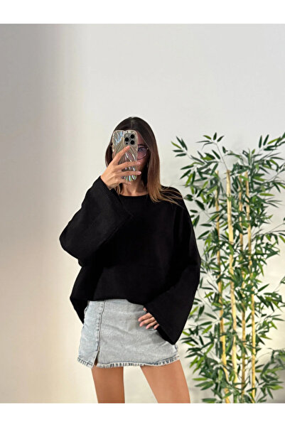 H&E LUXURY DESIGN Pulover supradimensionat pentru femei cu textura moale