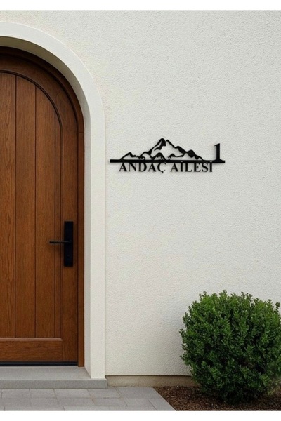 DECOLİN Kişiye Özel Metal Kapı Numarası ve Kapı İsimliği Erciyes Dağı Temalı