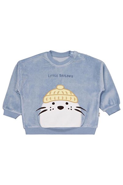 Civil Baby Seal Embroidered 6-18 Month Set - Blue 9-12 Months