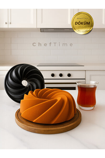 CHEFTİME Rüzgar Gülü Döküm Granit Kek Kalıbı 26cm