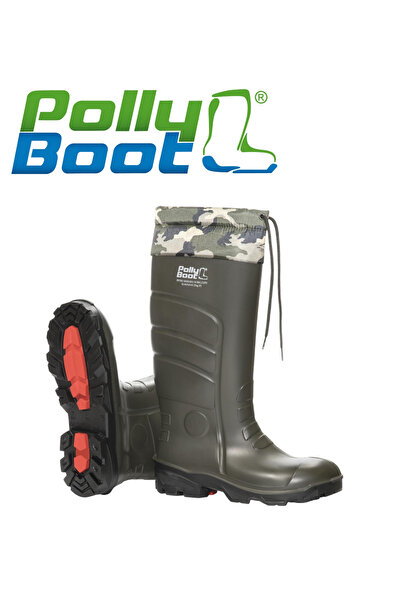 Polly Boot PollyBoot Galaxy Vega Haki Siyah Taban Boğazlı Avcı Çizme Bot