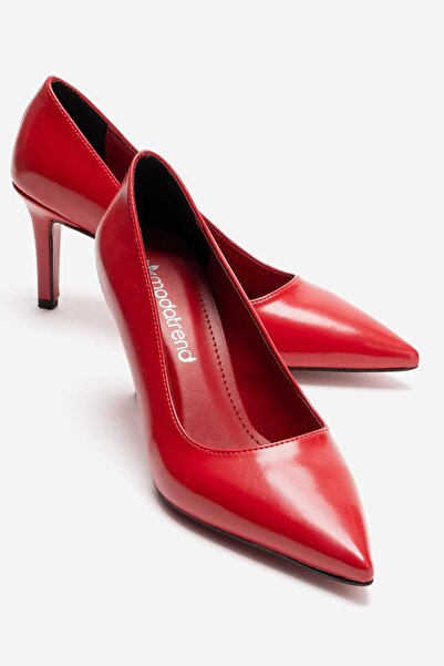 CCWAY AYAKKABI Pantofi stiletto de damă RED CRINKLE