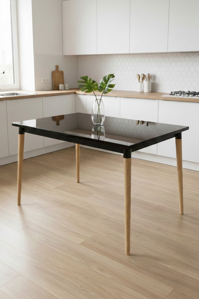 Dorcia Home Rova Cam Tablalı Mutfak Masası 80 x 120 cm