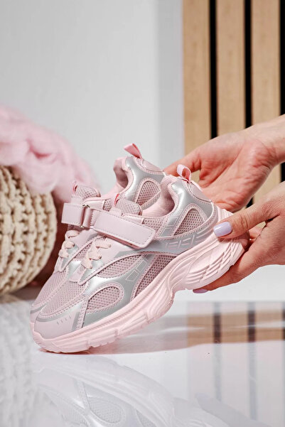 Zaira Ροζ παιδικά πάνινα παπούτσια από υφασμάτινο υλικό Ana2 #21135 - 36