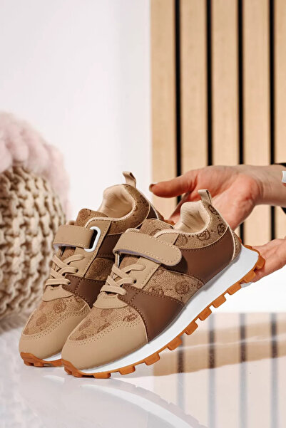 Zaira Παιδικά χακί πάνινα παπούτσια από οικολογικό δέρμα Britney #21026