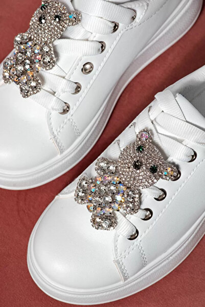 Zaira Λευκά παιδικά πάνινα παπούτσια από οικολογικό δέρμα Mara #21257 - 35