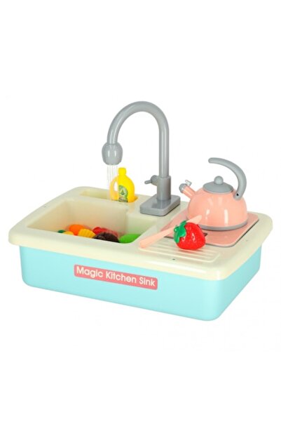 Ikonka Set chiuvetă de bucătărie interactivă XXL pentru copii cu circulație a...