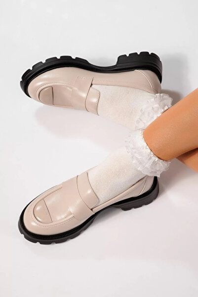 Zaira Pantofi casual dama bej din piele ecologica Hana #21831 - 41