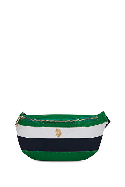 U.S. Polo Assn. Green-Navy Blue-White Women's Waist Bag Us26269