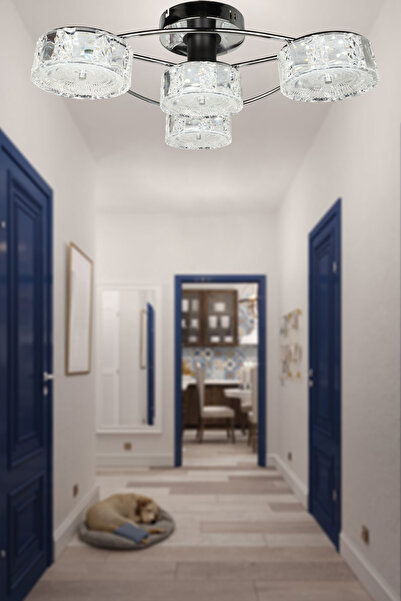 Begüsa Valenta 4.Lü Avize Krom Kaplama