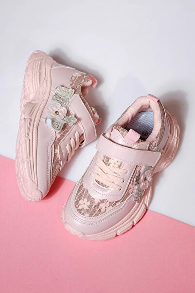 Zaira Ροζ παιδικά πάνινα παπούτσια από οικολογικό δέρμα Marii2 #21129 - 25