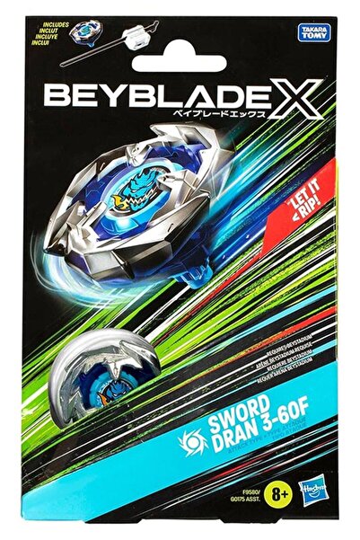 Hasbro Beyblade X Sword Dran 3-60F Starter Pack Top & Launcher (Right-Spin, Die-Cast Metal)
