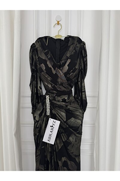 ABRARYZ Floral velvet dress with sleeves