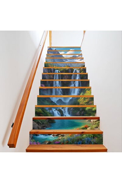 Avex Sticker decorativ pentru scari interioare, print autoadeziv de inalta re...