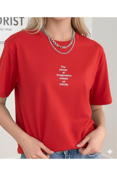 BW Bravely Wear تي شيرت نسائي مطبوع عليه THE POWER AT