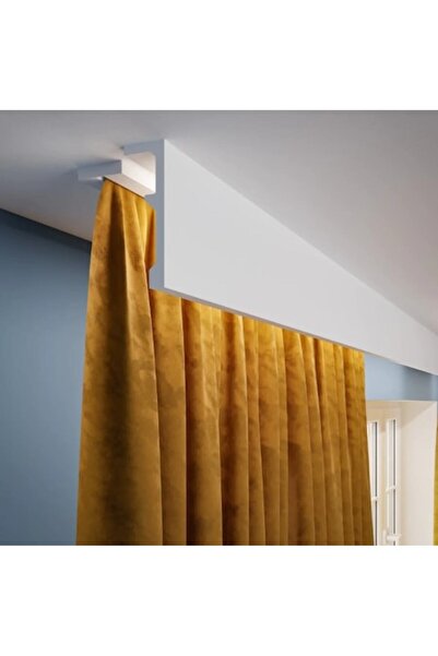 OEM Masca pentru șină de perdea, polimer dur, albă, 12 cm latime