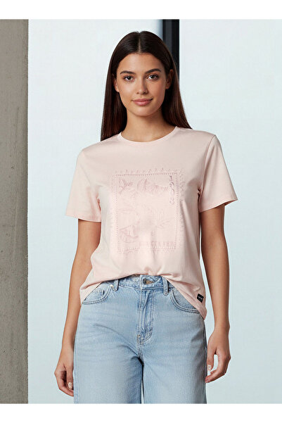 Lee Cooper تيشيرت قطني بقصة عادية مع تطريز