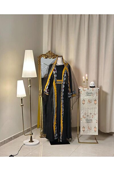 vanus fashion 5633 -جلابية بوشاح عصري وألوان مبهجة