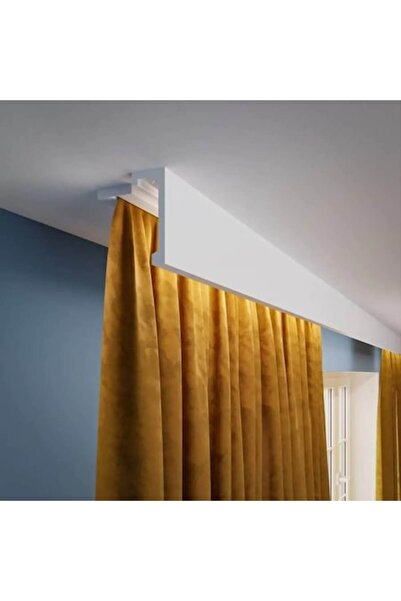 OEM Masca decorativă pentru șină de perdea LK100, polimer dur, alb, 10 cm