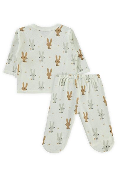 Civil Baby Rabbit Printed Bodysuit Sets - Ivory 0-1 Month