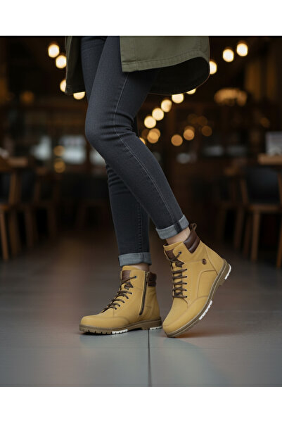 MOY TEKSTİL Cizme de damă din piele naturală nubuck