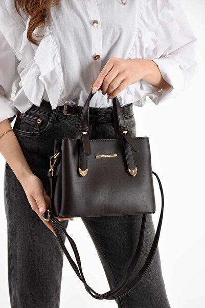 Sanmorris حقيبة كتف وحقيبة يد نسائية بسيطة وأنيقة مكونة من 4 أقسام