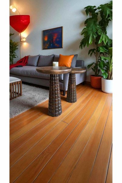 Simillo Home&Living Ceviz Renk Ahşap Mantar Sehpa 2'li Set