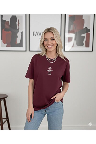 BW Bravely Wear تي شيرت نسائي مطبوع عليه THE POWER AT