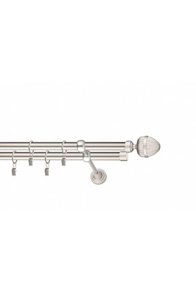 KLEIDECO galerie metal 19/19 mm ITALIA dubla, crom-mat, 120 cm, capete SORANO