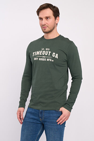 Timeout Tricou barbat cu maneca lunga cu imprimeu