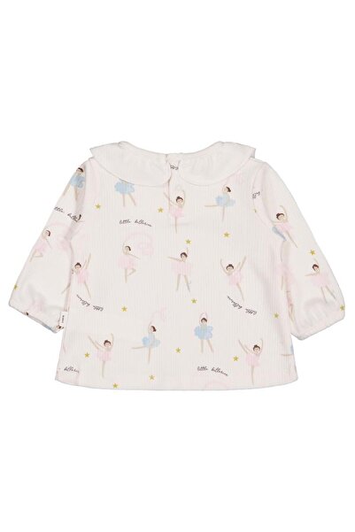 Civil Baby Collared Ballerina Embroidered 6-18 Months Sweatshirt - Ecru 9-12 Months