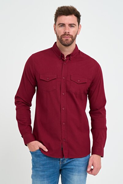 KVL by KENVELO Men's shirt with patch pockets