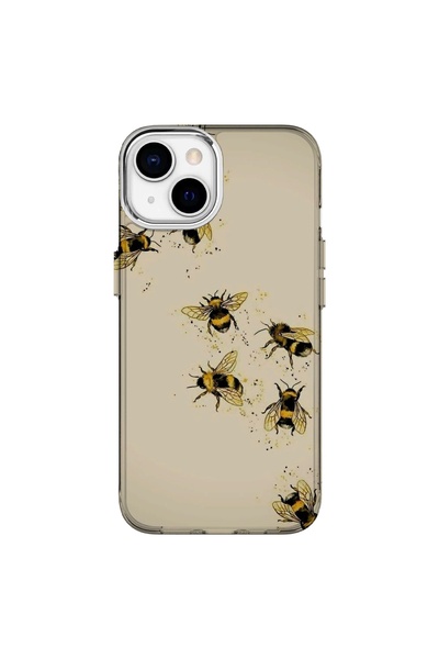 Turkuaz حافظة سيليكون فاخرة متوافقة مع آيفون 15 بتصميم النحلة