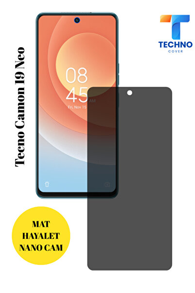 foxpower Tecno Camon 19 Neo Hayalet Cam Mat Nano Ekran Koruyucu Darbelere Kar...