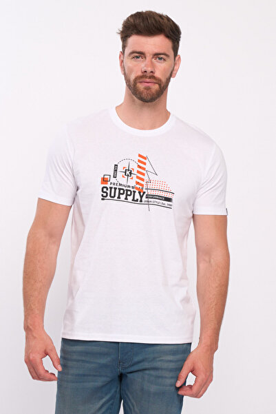 KVL by KENVELO Men's short-sleeved T-shirt with logo and print