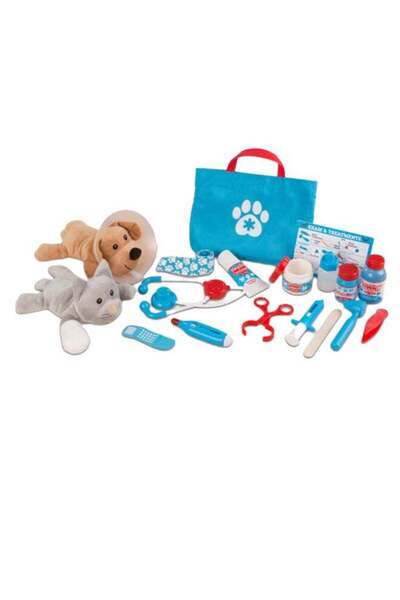Melissa & Doug 24-Piece Veterinary Playset for Examining and Treating Pets