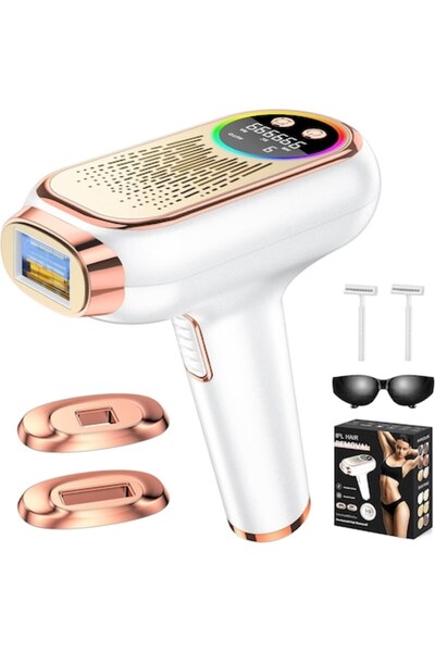 NIKYJM IPL Hair Removal Device - 999,999 Flashes, 3 Modes (HR/SC/RA), 9 Power...