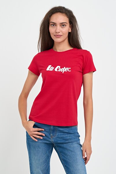 Lee Cooper Women's short-sleeved T-shirt with logo text