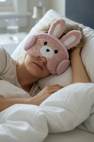 Kokoş Pink Color Teddy Bear Figured Plush Sleeping Headband