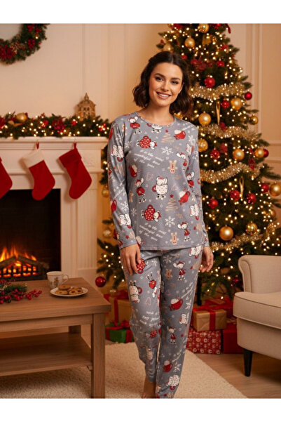 BERNEO Γυναικείο σετ πιτζάμες με θέμα την Πρωτοχρονιά