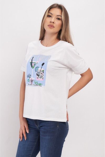 Lee Cooper Women's cotton T-shirt with Printed