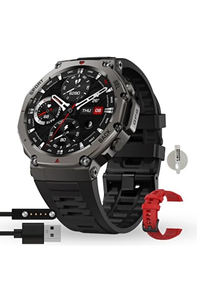 IdealTI Ceas multifunctional pentru barbati cu GPS, Ecran AMOLED 1,43’,rezistent la apa 5ATM,Bluetooth