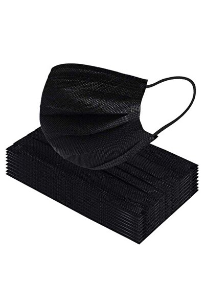 genernic قناع وجه أسود للاستخدام مرة واحدة للبالغين، مكون من 50 قطعة، ثلاث طبقات