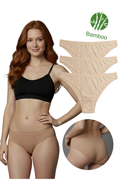 Hmd 3-Piece Women's Bamboo Skin Panties Set Flexible and Soft