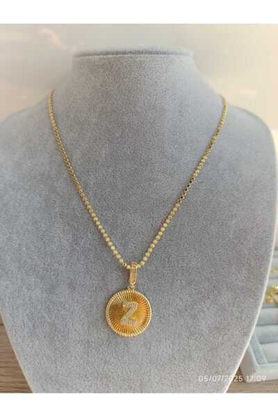 Renna Accessories çarm harf kolye çelik gold renk Z harfi