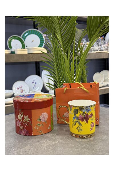 Doğudeko Luxury Bone Porcelain Mug with Bag